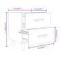 Mesita de noche color roble ahumado 40x35x47,5 cm de vidaXL, Mesitas de noche - Ref: Foro24-817285, Precio: 35,99 €, Descuent...