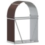 Leñero de acero galvanizado marrón 80x45x120 cm de , Bolsas y soportes de leña - Ref: Foro24-364569, Precio: 57,10 €, Descuen...