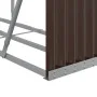 Leñero de acero galvanizado marrón 180x45x100 cm de , Bolsas y soportes de leña - Ref: Foro24-364574, Precio: 60,28 €, Descue...