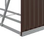 Leñero de acero galvanizado marrón 180x45x100 cm de , Bolsas y soportes de leña - Ref: Foro24-364574, Precio: 60,88 €, Descue...