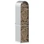 Leñero de acero galvanizado plateado 40x45x170 cm de , Bolsas y soportes de leña - Ref: Foro24-364588, Precio: 48,47 €, Descu...