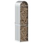 Leñero de acero galvanizado plateado 40x45x170 cm de , Bolsas y soportes de leña - Ref: Foro24-364588, Precio: 49,08 €, Descu...