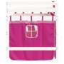 Cama alta para niños con cortinas madera pino rosa 90x200 cm de , Camas y somieres - Ref: Foro24-3206969, Precio: 198,36 €, D...