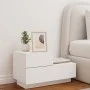 Mesita de noche con luces LED blanca 70x36x40,5 cm de , Mesitas de noche - Ref: Foro24-836777, Precio: 74,64 €, Descuento: %