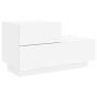 Mesita de noche con luces LED blanca 70x36x40,5 cm de , Mesitas de noche - Ref: Foro24-836777, Precio: 76,05 €, Descuento: %
