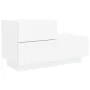 Mesita de noche con luces LED blanca 70x36x40,5 cm de , Mesitas de noche - Ref: Foro24-836777, Precio: 74,64 €, Descuento: %