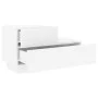 Mesita de noche con luces LED blanca 70x36x40,5 cm de , Mesitas de noche - Ref: Foro24-836777, Precio: 74,64 €, Descuento: %