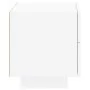 Mesita de noche con luces LED blanca 70x36x40,5 cm de , Mesitas de noche - Ref: Foro24-836777, Precio: 74,64 €, Descuento: %