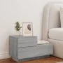 Mesita de noche con luces LED gris Sonoma 70x36x40,5 cm de , Mesitas de noche - Ref: Foro24-836782, Precio: 72,76 €, Descuent...