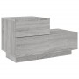 Mesita de noche con luces LED gris Sonoma 70x36x40,5 cm de , Mesitas de noche - Ref: Foro24-836782, Precio: 73,97 €, Descuent...
