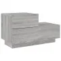 Mesita de noche con luces LED gris Sonoma 70x36x40,5 cm de , Mesitas de noche - Ref: Foro24-836782, Precio: 72,76 €, Descuent...