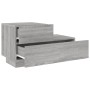 Mesita de noche con luces LED gris Sonoma 70x36x40,5 cm de , Mesitas de noche - Ref: Foro24-836782, Precio: 73,97 €, Descuent...