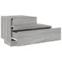 Mesita de noche con luces LED gris Sonoma 70x36x40,5 cm de , Mesitas de noche - Ref: Foro24-836782, Precio: 72,76 €, Descuent...