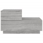 Mesita de noche con luces LED gris Sonoma 70x36x40,5 cm de , Mesitas de noche - Ref: Foro24-836782, Precio: 73,97 €, Descuent...