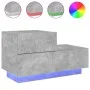 Mesita de noche con luces LED gris hormigón 70x36x40,5 cm de , Mesitas de noche - Ref: Foro24-836780, Precio: 74,72 €, Descue...
