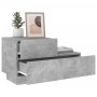 Mesita de noche con luces LED gris hormigón 70x36x40,5 cm de , Mesitas de noche - Ref: Foro24-836780, Precio: 75,64 €, Descue...