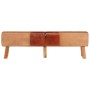 Banco potro de gimnasio cuero auténtico y lona marrón 160 cm de , Bancos de comedor y cocina - Ref: Foro24-356385, Precio: 19...