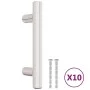 Cabinet handles 10 pcs silver stainless steel 64 mm by , Cabinet knobs and handles - Ref: Foro24-155348, Price: 13,01 €, Disc...