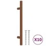 Tiradores para armarios 10 uds acero inoxidable bronce 128 mm de , Pomos y picaportes de armarios - Ref: Foro24-155374, Preci...