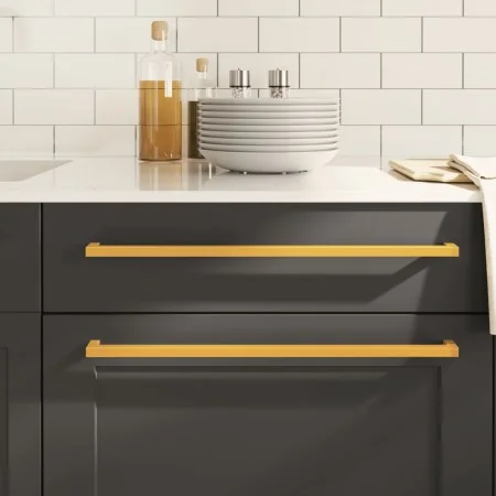 Schrankgriffe 5 Stück goldfarbener Edelstahl 480 mm von , Schrankknöpfe und Griffe - Ref: Foro24-155395, Preis: 35,42 €, Raba...