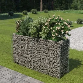 Arriate de gaviones de acero 180x50x100 cm de vidaXL, Maceteros y jardineras - Ref: Foro24-143558, Precio: 112,25 €, Descuent...