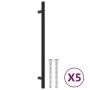 Tiradores para armarios 5 uds acero inoxidable negro 224 mm de , Pomos y picaportes de armarios - Ref: Foro24-155369, Precio:...