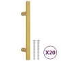 Tiradores para armarios 20 uds acero inoxidable dorado 96 mm de , Pomos y picaportes de armarios - Ref: Foro24-3203596, Preci...