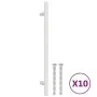 Cabinet handles 10 pcs silver stainless steel 192 mm by , Cabinet knobs and handles - Ref: Foro24-3203619, Price: 18,84 €, Di...