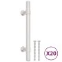 Schrankgriffe 20 Stück silberfarbener Edelstahl 96 mm von , Schrankknöpfe und Griffe - Ref: Foro24-3203684, Preis: 22,92 €, R...