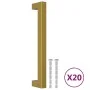 Tiradores para armarios 20 uds acero inoxidable dorado 160 mm de , Pomos y picaportes de armarios - Ref: Foro24-3203646, Prec...