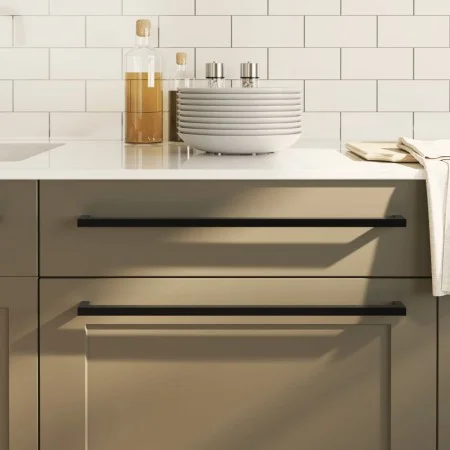 Cabinet handles 10 pcs black stainless steel 480 mm by , Cabinet knobs and handles - Ref: Foro24-3203678, Price: 64,15 €, Dis...