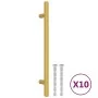 Cabinet handles 10 pcs stainless steel golden 160 mm by , Cabinet knobs and handles - Ref: Foro24-155359, Price: 21,07 €, Dis...