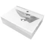 Silver ceramic sink with overflow 60x46x16 cm by vidaXL, Sinks - Ref: Foro24-143502, Price: 75,52 €, Discount: %