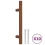 Cabinet handles 10 units stainless steel bronze 96 mm by , Cabinet knobs and handles - Ref: Foro24-155373, Price: 18,66 €, Di...
