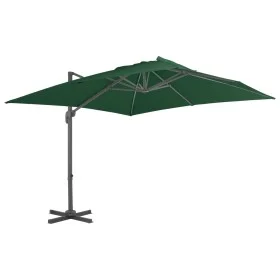 Sombrilla voladiza con poste de aluminio verde 400x300 cm de vidaXL, Sombrillas - Ref: Foro24-44635, Precio: 290,64 €, Descue...