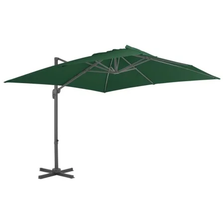 Sombrilla voladiza con poste de aluminio verde 400x300 cm de vidaXL, Sombrillas - Ref: Foro24-44635, Precio: 290,64 €, Descue...