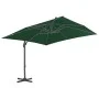 Sombrilla voladiza con poste de aluminio verde 400x300 cm de vidaXL, Sombrillas - Ref: Foro24-44635, Precio: 290,64 €, Descue...