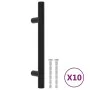 Tiradores para armarios 10 uds acero inoxidable negro 96 mm by , Cabinet knobs and handles - Ref: Foro24-155365, Price: 14,79...