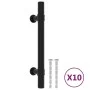 Griffe für 10 Stück schwarze Edelstahlschränke 96 mm von , Schrankknöpfe und Griffe - Ref: Foro24-155421, Preis: 22,53 €, Rab...