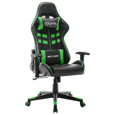 Silla de gaming de cuero sintético negro y verde en Sillas gaming | Comprar online en Foru.es