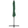 Sombrilla voladiza con poste de acero verde 300 cm de vidaXL, Sombrillas - Ref: Foro24-44629, Precio: 98,59 €, Descuento: %