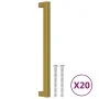 Schrankgriffe 20 Stück goldfarbener Edelstahl 224 mm von , Schrankknöpfe und Griffe - Ref: Foro24-3203648, Preis: 51,13 €, Ra...