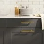 Cabinet handles 10 pcs gold stainless steel 128 mm by , Cabinet knobs and handles - Ref: Foro24-155358, Price: 16,48 €, Disco...