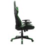 Silla de gaming de cuero sintético negro y verde en Sillas gaming | Comprar online en Foru.es