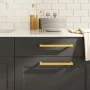 Schrankgriffe 5 Stück goldfarbener Edelstahl 224 mm von , Schrankknöpfe und Griffe - Ref: Foro24-155393, Preis: 18,54 €, Raba...