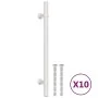 Cabinet handles 10 pcs silver stainless steel 160 mm by , Cabinet knobs and handles - Ref: Foro24-155415, Price: 28,88 €, Dis...