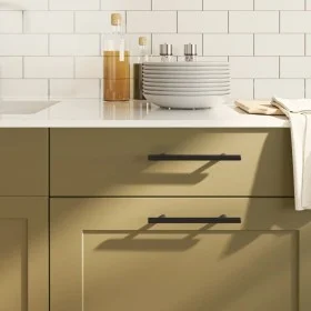 Cabinet handles 10 pcs black stainless steel 128 mm by , Cabinet knobs and handles - Ref: Foro24-155366, Price: 15,27 €, Disc...