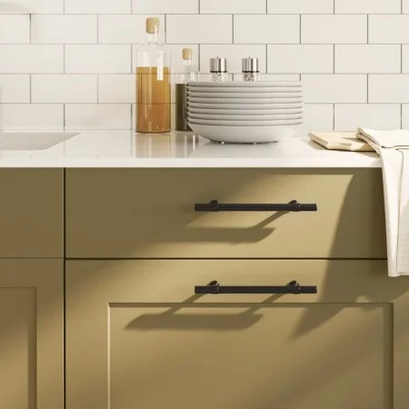 Cabinet handles 10 pcs black stainless steel 128 mm by , Cabinet knobs and handles - Ref: Foro24-155422, Price: 21,24 €, Disc...