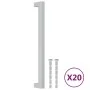 Schrankgriffe 20 Stück silberfarbener Edelstahl 224 mm von , Schrankknöpfe und Griffe - Ref: Foro24-3203640, Preis: 45,76 €, ...