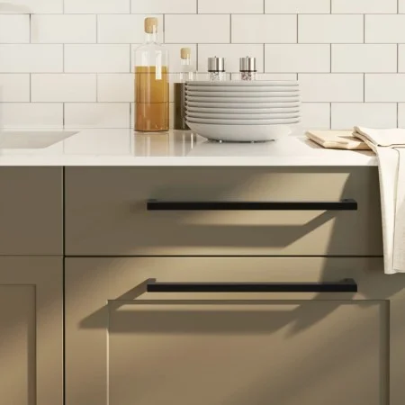 Cabinet handles 10 pcs black stainless steel 320 mm by , Cabinet knobs and handles - Ref: Foro24-3203677, Price: 36,52 €, Dis...